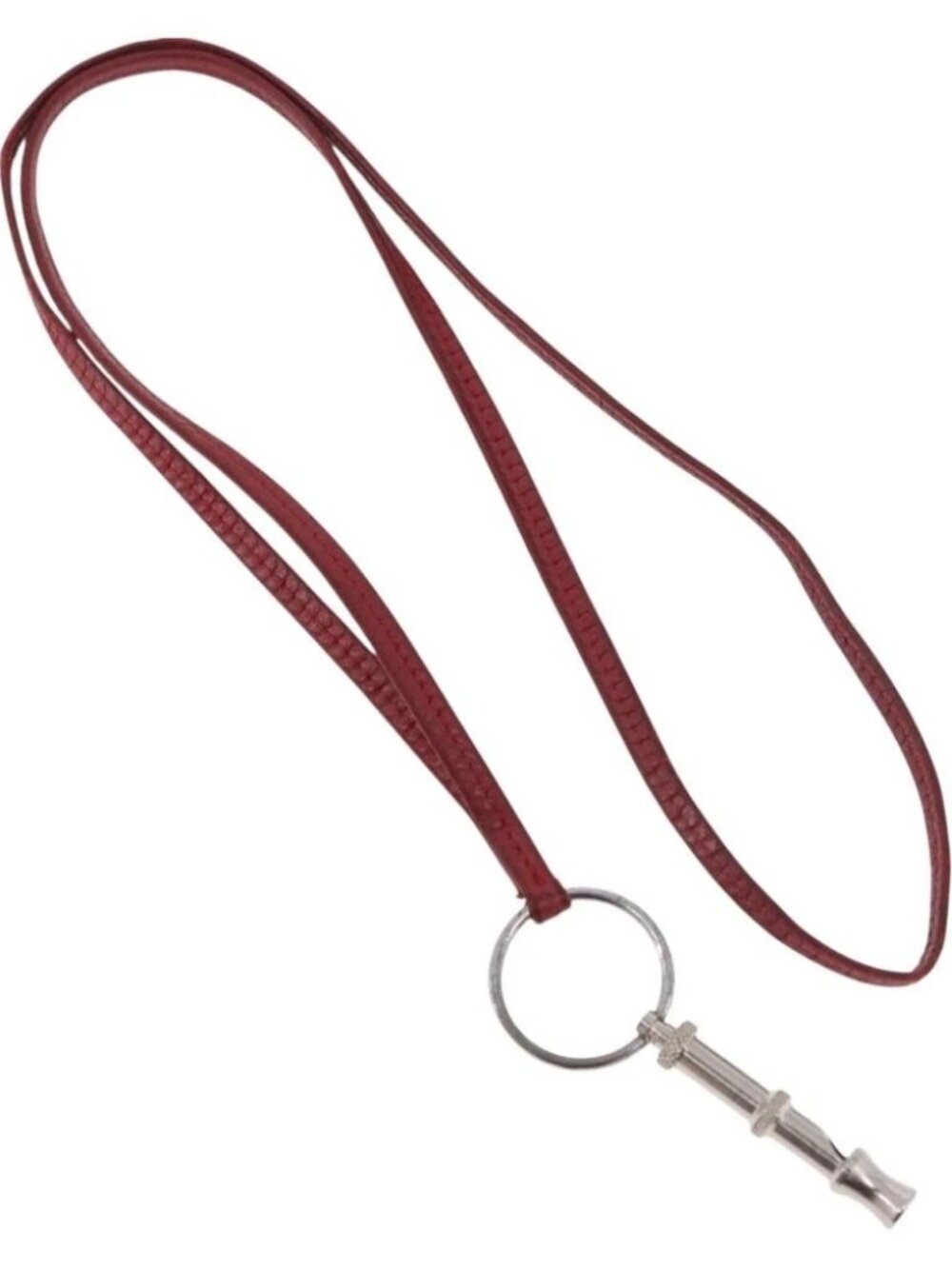 HERMES Whistle Charm metal Silver Auth bs35483